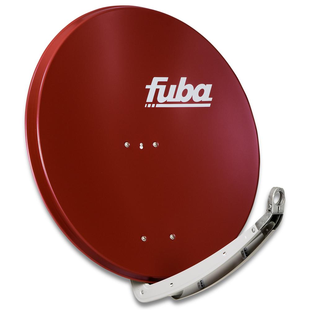 Fuba DAA 850 R Sat-Antenne ziegelrot | Alu Sat-Schüssel 85 cm mit Doppeltragarm