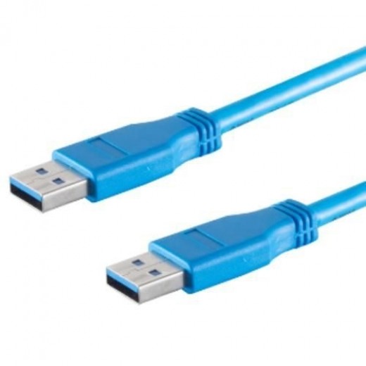 S-Impuls 77031-1 USB-A 3.2 Kabel 1m blau Gen 1x1, 5 Gbps, 4,5W, USB-A-Stecker