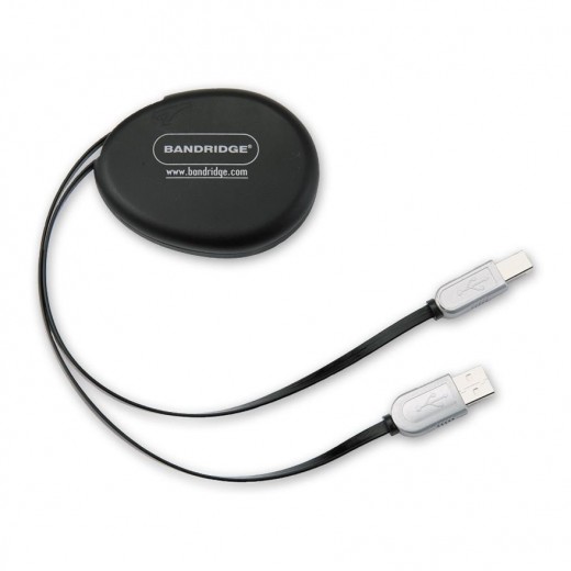Bandridge CL 49002 USB-Kabel USB A/B 2,0 m aufrollbar