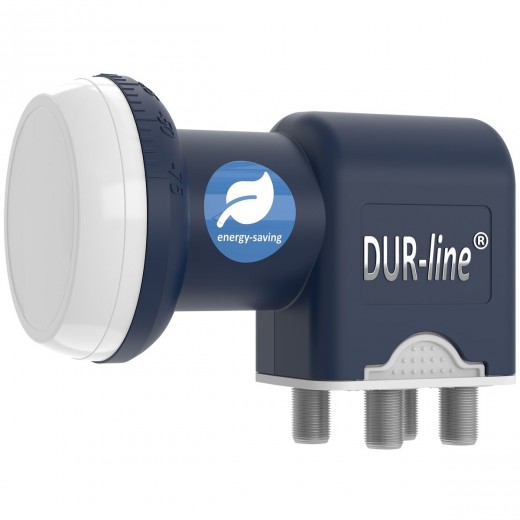DUR-line Blue ECO Quattro LNB für Multischalter | Stromspar-LNB, digital, Full HD, 4K, 3D, Premium-Qualität