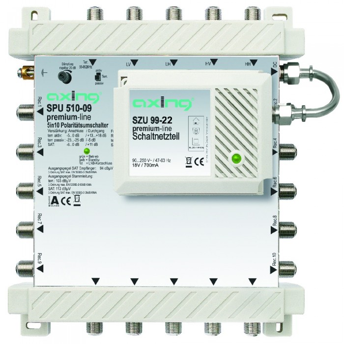 Axing SPU 510-09 premium-line Sat-Multischalter aktiv