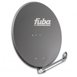 Fuba DAL 800 A Alu Sat-Antenne anthrazit 74x84 cm | Aluminium Sat-Spiegel, klappbarer Feedarm, montagefreundlich