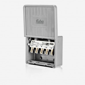 Fuba OSD 410 DiSEqC-Schalter 4/1 | DiSEqC Switch im Wetterschutzgehäuse, für 4 Satelliten (z.B. Astra/Hotbird/Eutelsat/Sirius)