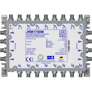 Jultec JRM 1708M Sat-Multischalter 8 Teilnehmer | 4 Satelliten, kaskadierbar, DVB-T/T2- und DVB-C/Docsis-Verteilung, stromsparend