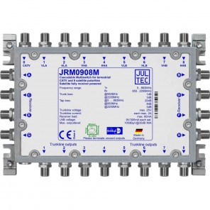 Jultec JRM 0908M Sat-Multischalter 8 Teilnehmer | 2 Satelliten, kaskadierbar, DVB-T/T2- und DVB-C/Docsis-Verteilung, stromsparend
