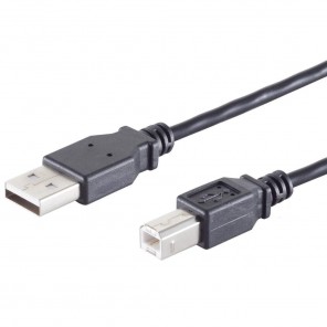 S-Impuls 13-23055 USB-A/B Adapterk. 5m schwarz USB 2.0, 480 Mbps, USB-A/B-Stecker, 2,5W
