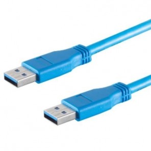 S-Impuls 77031-1 USB-A 3.2 Kabel 1m blau Gen 1x1, 5 Gbps, 4,5W, USB-A-Stecker