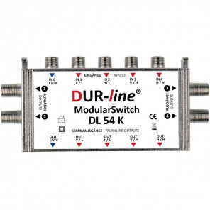 DUR-line DL54K Multischalter Kaskade 4 Teilnehmer | Modulsystem 4 Teilnehmer-Erweiterung für DUR-line DL 58 B (HDTV, 3D, UHD, 4K/8K-tauglich)